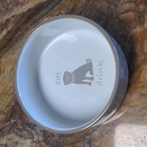 PETRAGEOUS Playful Pet Eat, Drink, Bark Dog Bowl Feeder